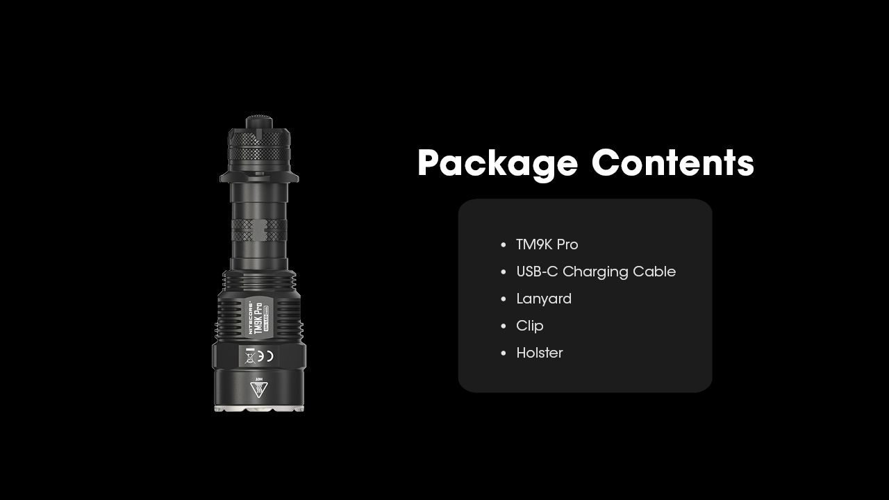 Linterna Nitecore TM9K PRO 9900 lúmenes con carga USB-C y distancia de haz 510m linterna de alto rendimiento