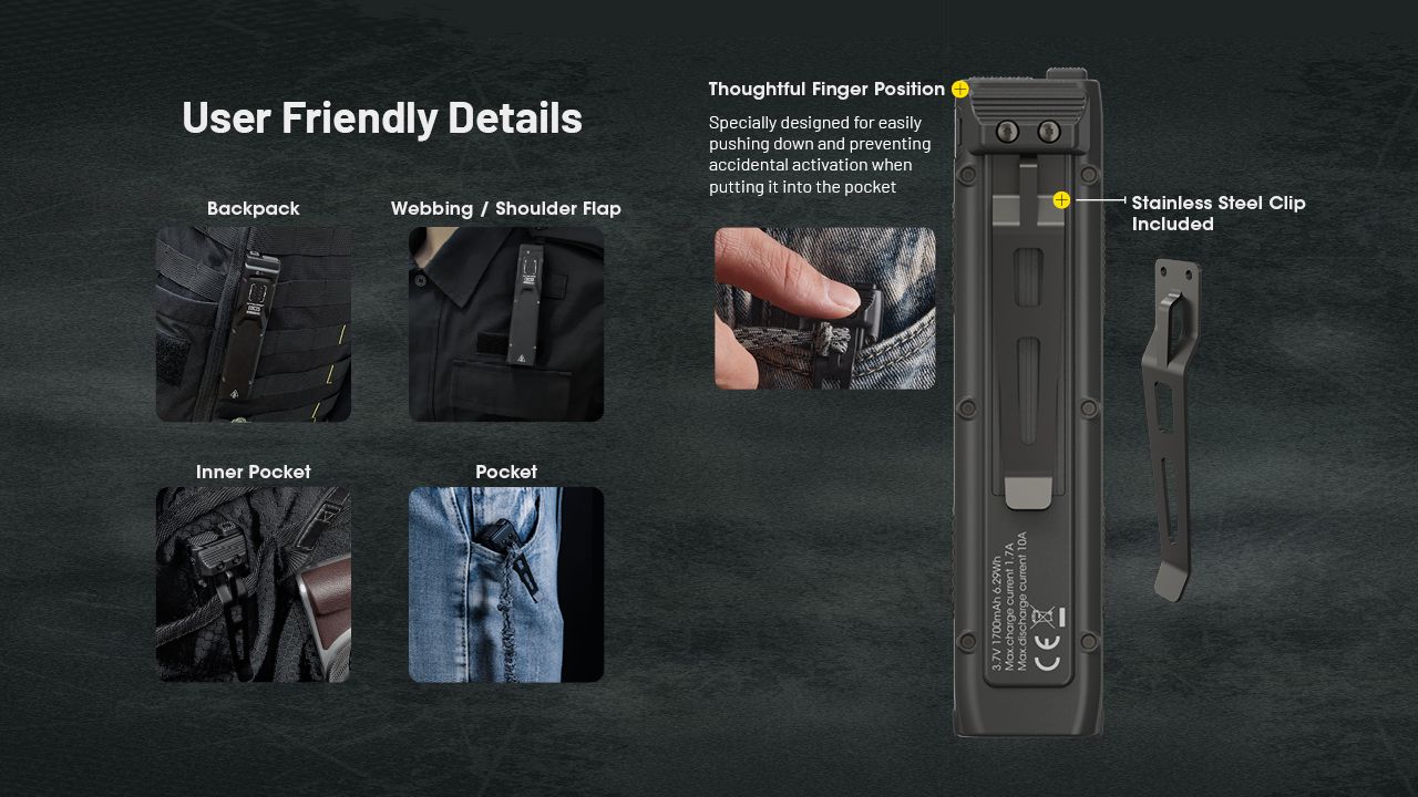 Linterna Nitecore EDC25 Compacta de 3000 lúmenes con USB-C, linterna EDC versátil de alto lumen para exteriores.