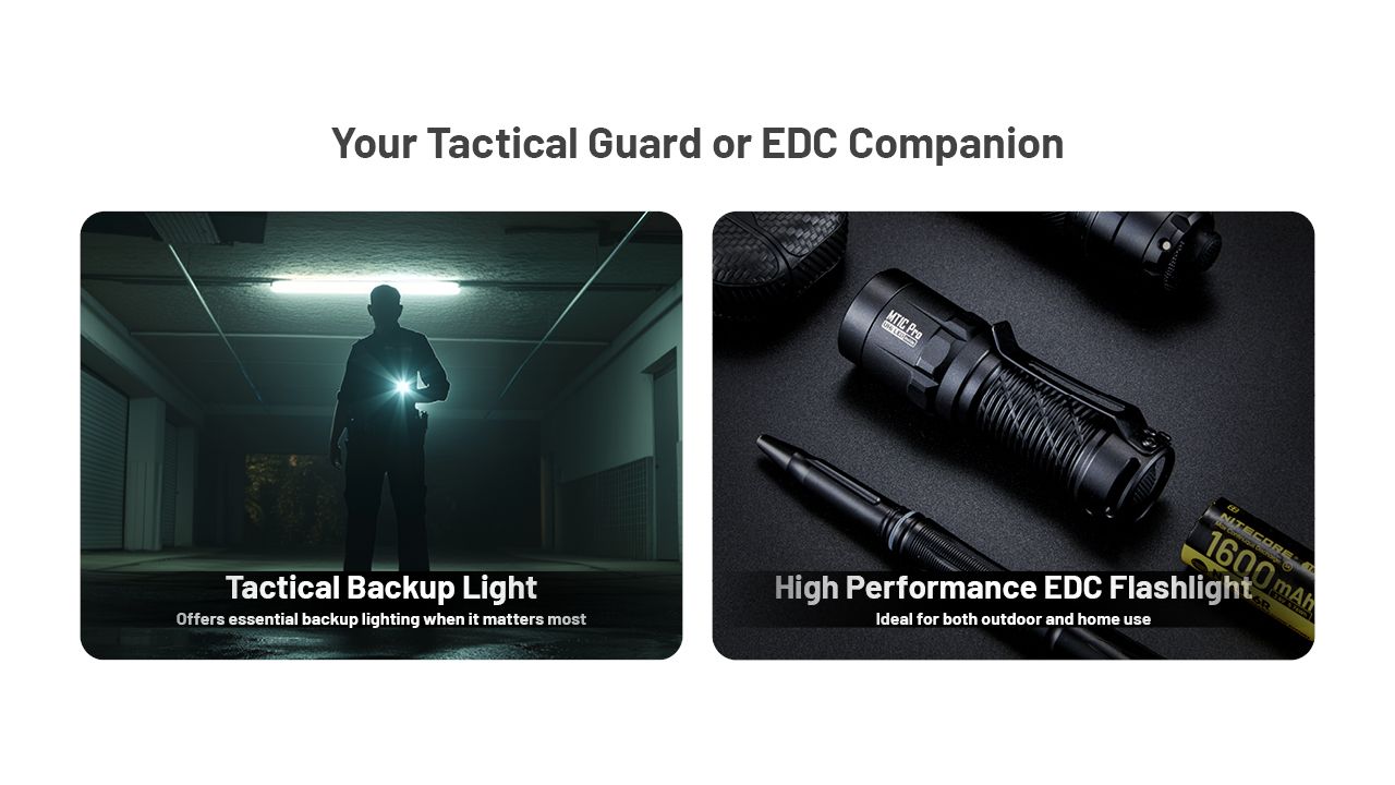 Nitecore MT1C Pro Linterna EDC 1000 Lúmenes Compacta y Duradera Linterna de Senderismo y Emergencia Haz de 360 m
