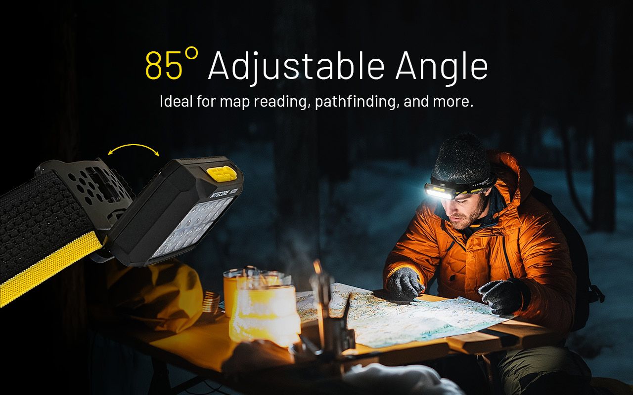 NITECORE HU2000 Linterna Frontal LED 2000 Lúmenes Recargable por USB-C Ligera y Duradera para Trabajo al Aire Libre