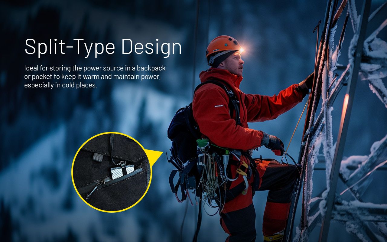NITECORE HU2000 Linterna Frontal LED 2000 Lúmenes Recargable por USB-C Ligera y Duradera para Trabajo al Aire Libre