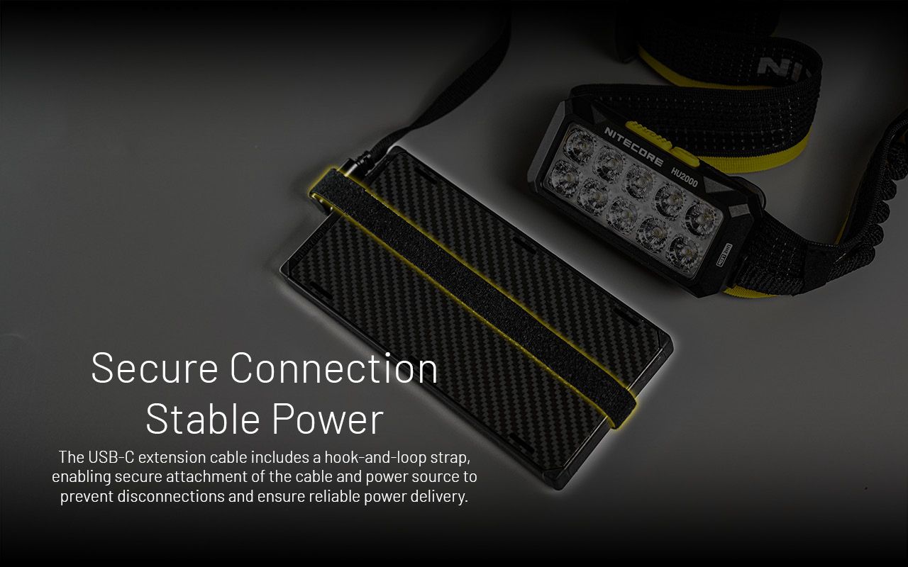 NITECORE HU2000 Linterna Frontal LED 2000 Lúmenes Recargable por USB-C Ligera y Duradera para Trabajo al Aire Libre