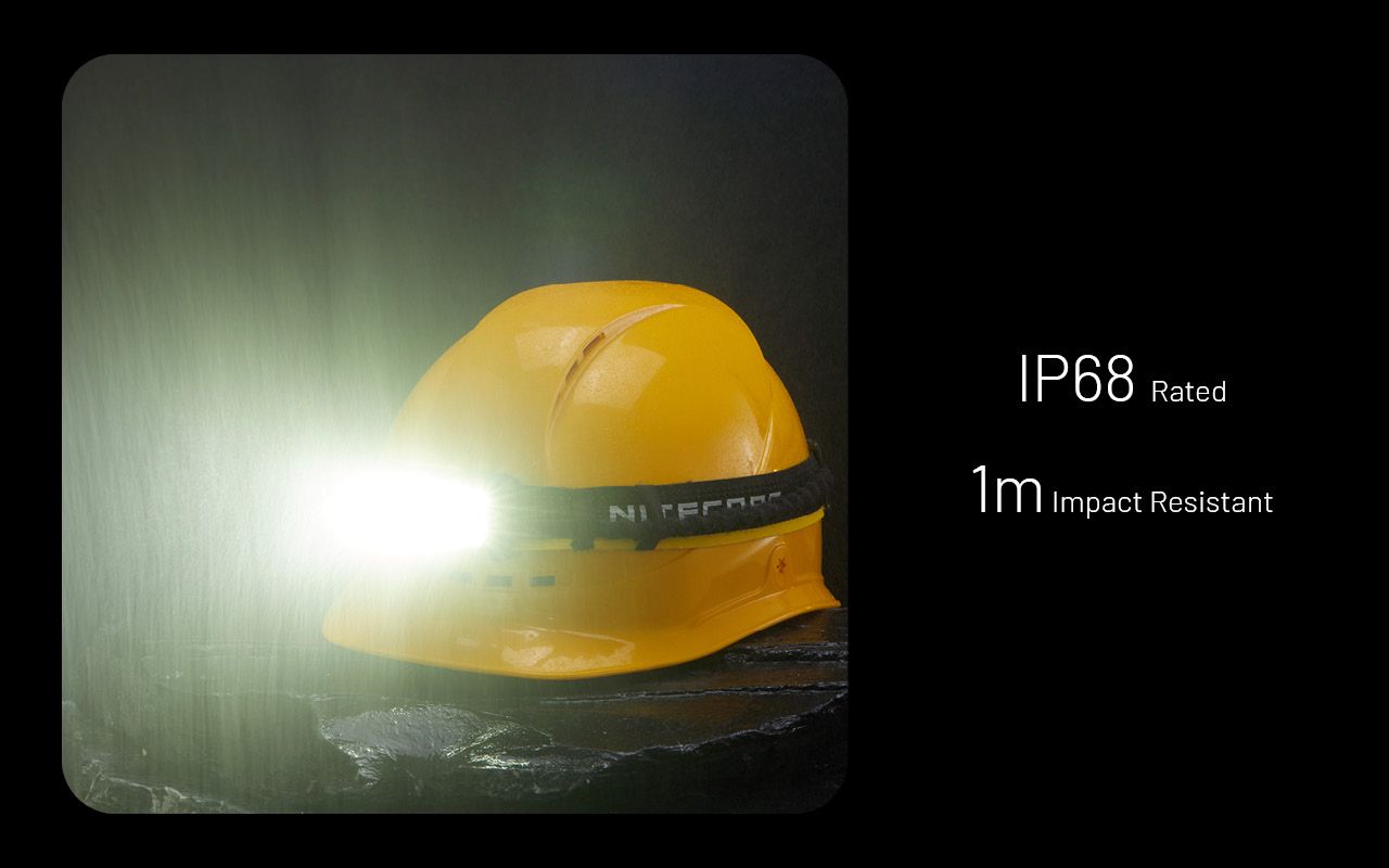 NITECORE HU2000 Linterna Frontal LED 2000 Lúmenes Recargable por USB-C Ligera y Duradera para Trabajo al Aire Libre