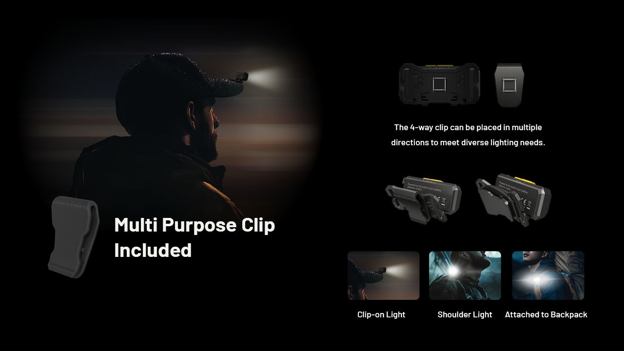 Linterna Frontal Recargable LED 600 Lúmenes NITECORE NU27 con Tecnología MCT Ideal para Aventuras al Aire Libre