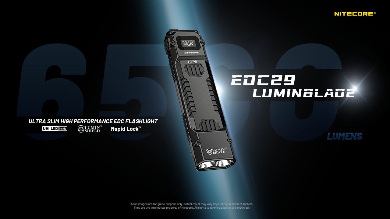 Linterna recargable USB-C NITECORE EDC29 6500 lúmenes LEDs UHi 20 MAX alta luminosidad para aventuras y urbano