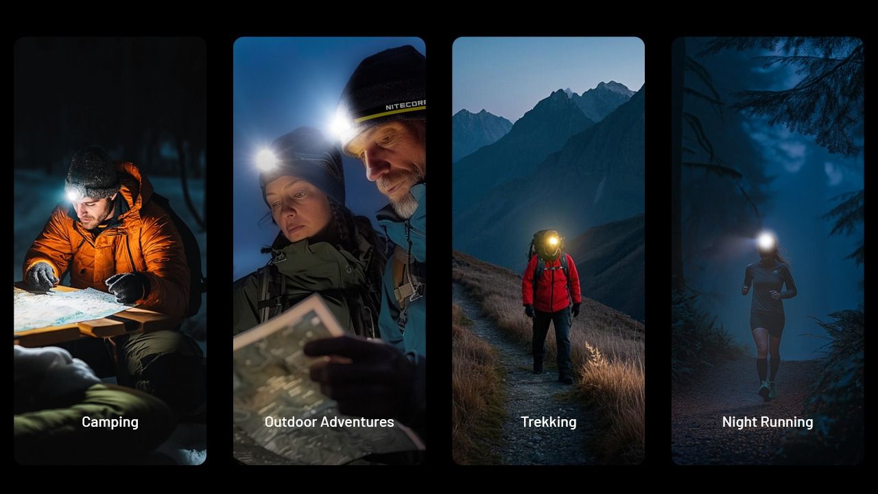 NITECORE NU25 MCT linterna frontal LED recargable 400 lúmenes con carga USB-C diseño compacto para aventureros