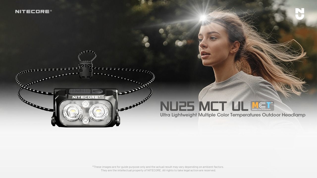 NITECORE NU25 MCT UL linterna frontal mejorada de 400 lúmenes recargable USB-C para aventuras al aire libre