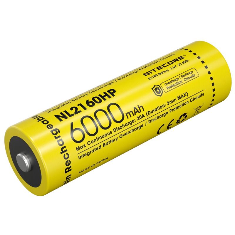 Batería Recargable Nitecore NL2160HP 6000mAh USB-C Alta Capacidad para Fotografía y Acampada Portátil Durable