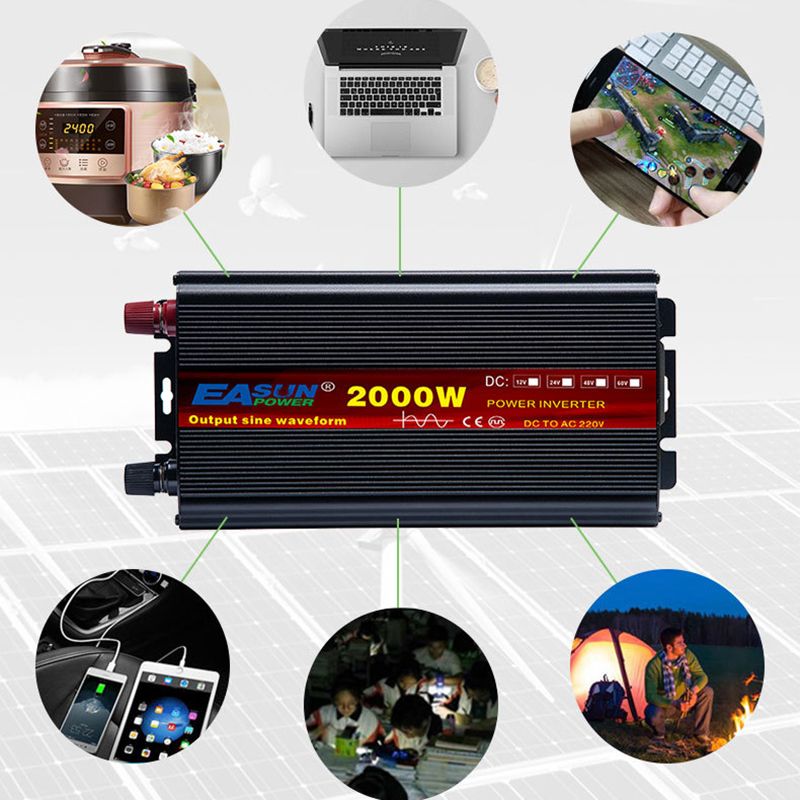 EASUN Inversor de Potencia de Onda Sinusoidal Pura de 2000W a 5000W Convertidor de CC a CA de Alto Rendimiento para Hogar y Exteriores