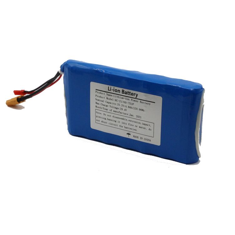 Paquete de batería iones de litio 21700 7S1P 252V con capacidad 4000mAh y diseño compacto para monopatín robusto