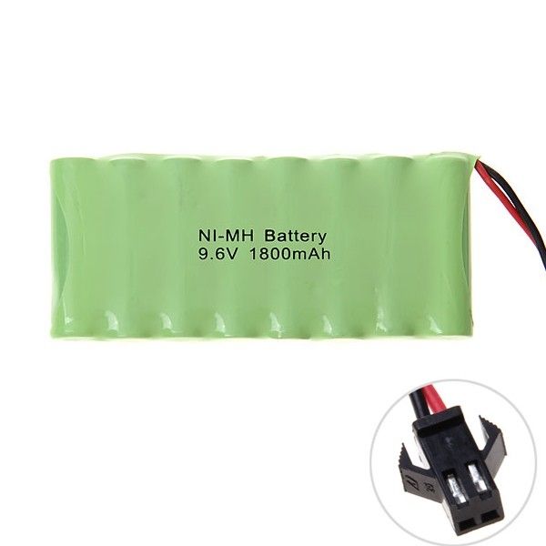 Paquete de baterías Ni-MH AA 9.6V 1800mAh con conector SM