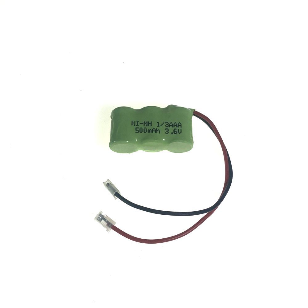 Batería recargable Ni-MH de 3.6V 1/3 AAA 500mAh ecológica, energía confiable para controles remotos y dispositivos de juegos.