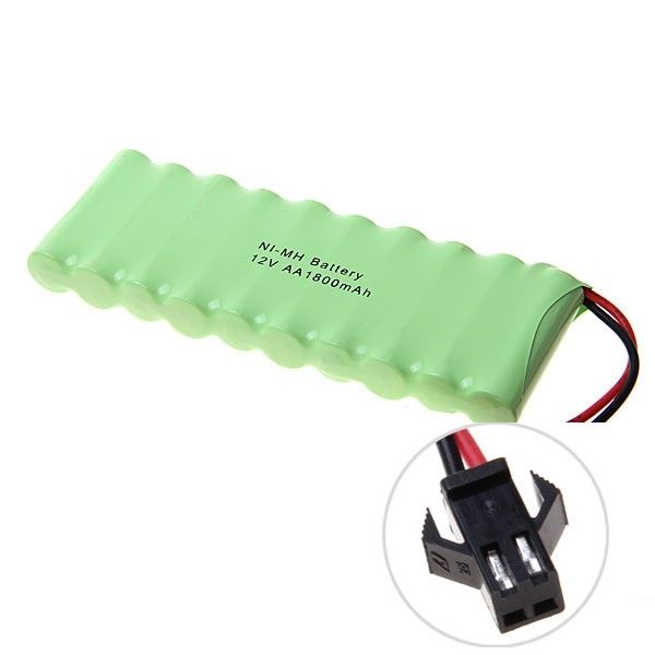 Paquete de baterías Ni-MH AA Big SM Plug 12V 1800mAh