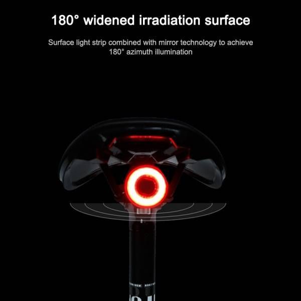 MEROCA MX2 Luz de freno trasera con sensor inteligente, carga USB, LED de alta potencia, seguridad para bicicletas de montaña y carretera