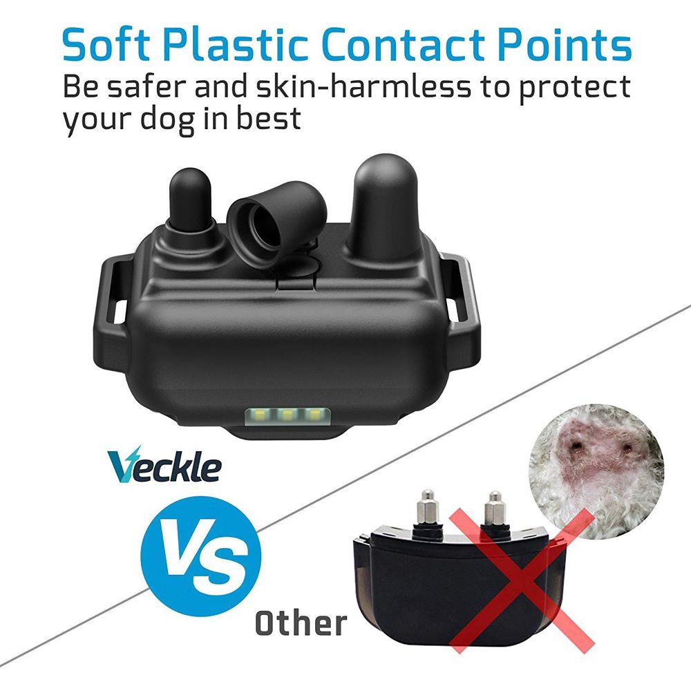 Collar eléctrico de entrenamiento para perros de 800 m, impermeable, recargable, con niveles de descarga ajustables y pantalla LCD