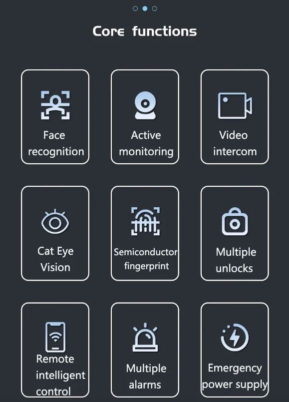 Cerradura Inteligente Tuya Wifi 3D Reconocimiento Facial Cámara de Seguridad Desbloqueo Biométrico Avanzado