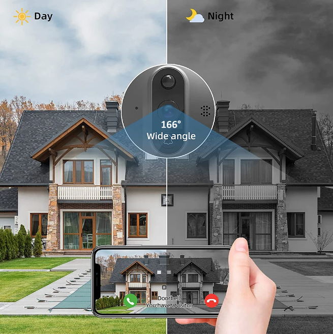 Cámara de ojo de cerradura WiFi Tuya Smart 1080P con detección de movimiento en tiempo real y vista de 120 grados para seguridad del hogar