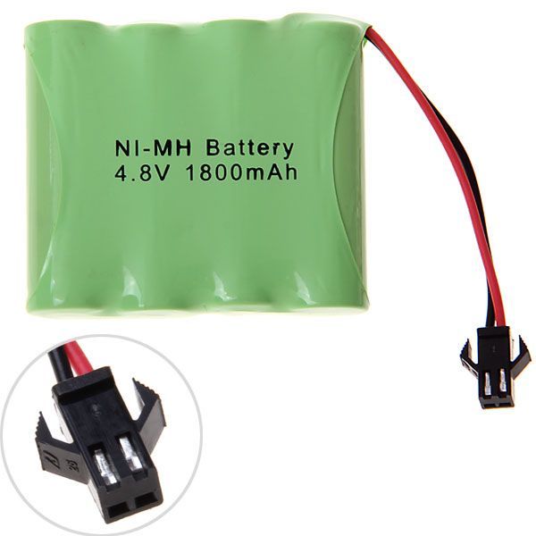 Batería recargable 4.8V AA 1800mAh Ni-MH con conector SM, de alta capacidad y ecológica, para juguetes y cámaras.