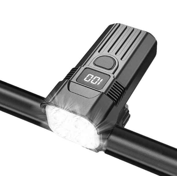 Pedalea Seguro! Luz Bicicleta Delantera USB-C Recargable 1200LM para MTB, Carretera. Fácil Instalar.