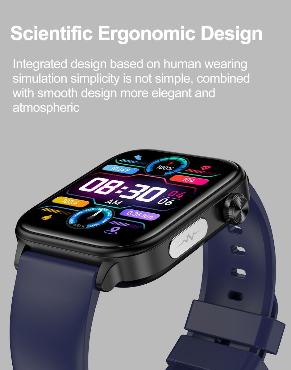 ET570 Smartwatch Salud Digital: Glucosa Sangre No Invasiva, ECG, Frecuencia Cardíaca, Monitor Presión Arterial 1.96