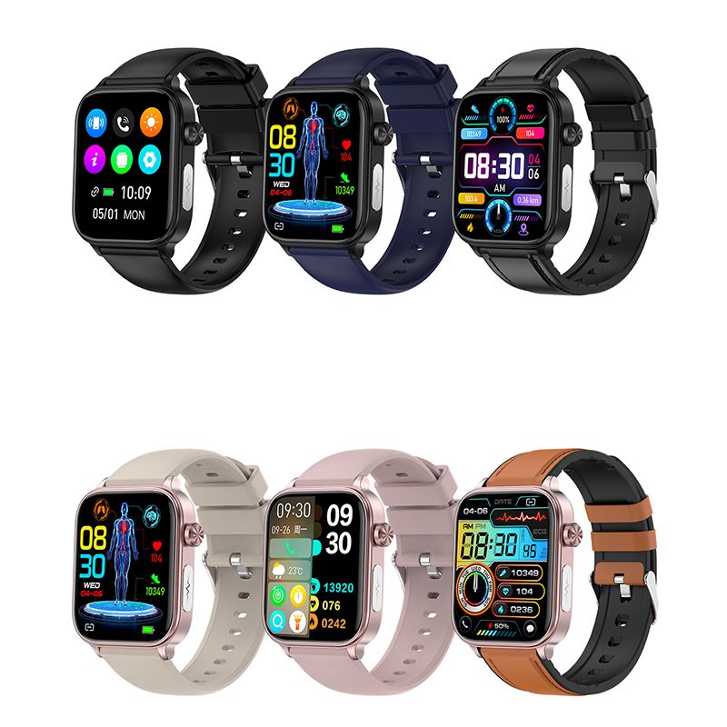 ET570 Smartwatch Salud Digital: Glucosa Sangre No Invasiva, ECG, Frecuencia Cardíaca, Monitor Presión Arterial 1.96