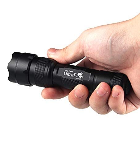 UltraFire WF-502B.2 Linterna UV LED de 395nm para detección de manchas de mascotas, inspección DIY, potente salida UV, duradera