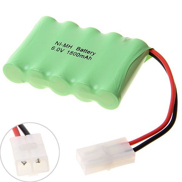 Paquete de baterías recargables Ni-MH AA de 6V 1800mAh, batería de alta capacidad y ecológica para juguetes y dispositivos electrónicos.