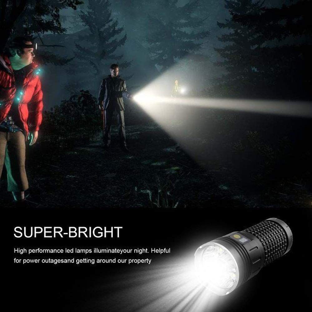 Linterna LED SKY RAY 15000 Lúmenes Recargable USB Tipo-C Perfecta para Camping y Reparaciones en el Hogar