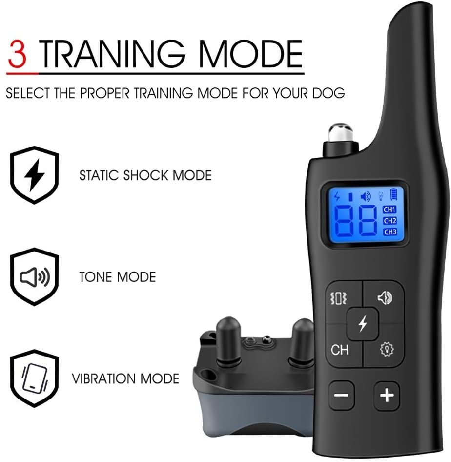 NUEVO Collar de entrenamiento eléctrico para perros de 800m con 3 modos de entrenamiento para un entrenamiento seguro de mascotas, perfecto para todos los tamaños de perros.
