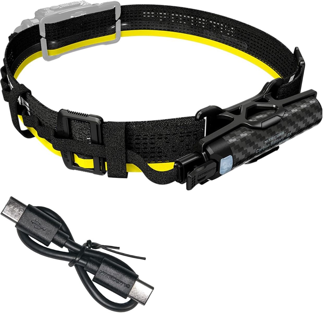 Nitecore Carbon Battery 6K Kit Extensor de autonomía para faros frontales NU40, NU43, NU45, NU50 y HC65 UHE