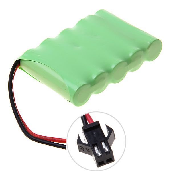Paquete de batería recargable ecológica de 6V 1800mAh Ni-MH con conector SM para juguetes y vehículos teledirigidos