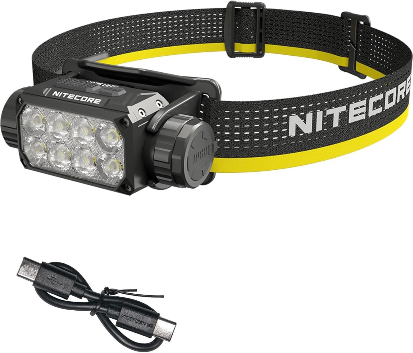 Nitecore HC75 3000 lúmenes Linterna frontal Recargable USB-C Enfocable Ajustable para camping, senderismo y uso industrial