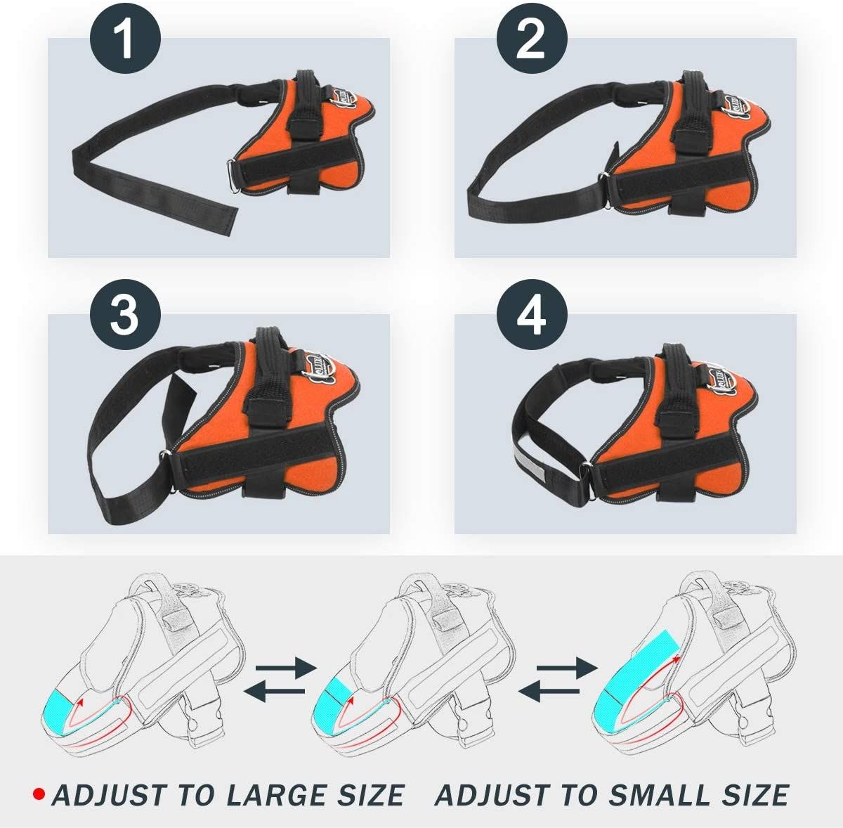 Chaleco reflectante antirrabo para perros con asa y arnés ajustable para razas medianas, equipo cómodo para pasear