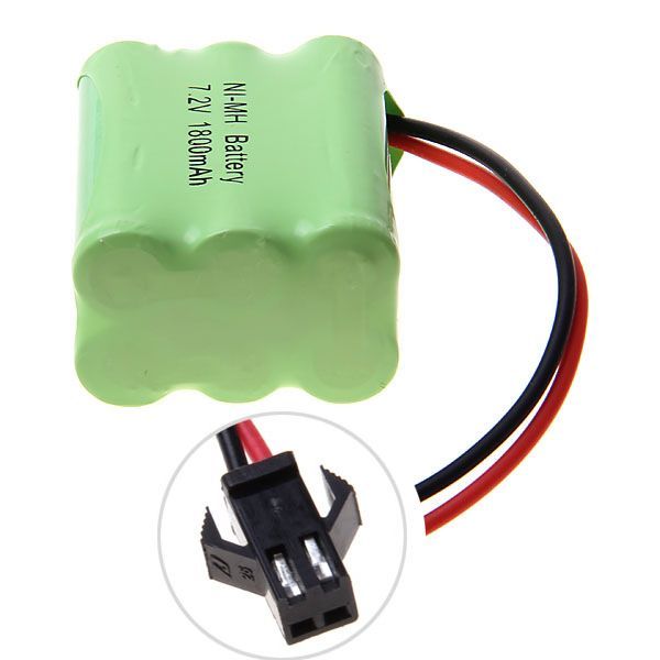 Ecológico 7.2V AA 1800mAh Ni-MH Paquete de baterías recargables de alta capacidad para coches de juguete y aviones modelo