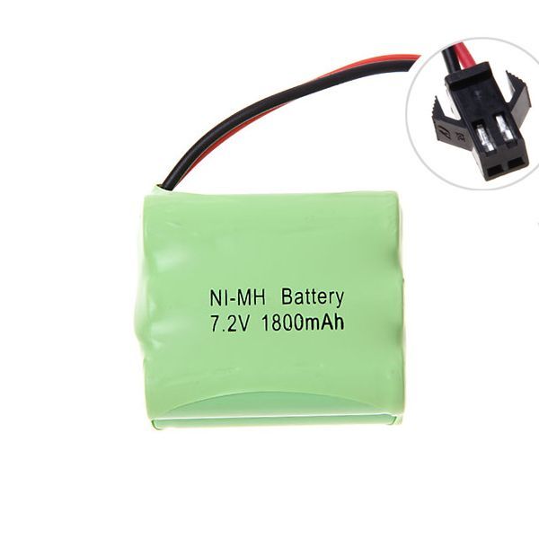 Ecológico 7.2V AA 1800mAh Ni-MH Paquete de baterías recargables de alta capacidad para coches de juguete y aviones modelo