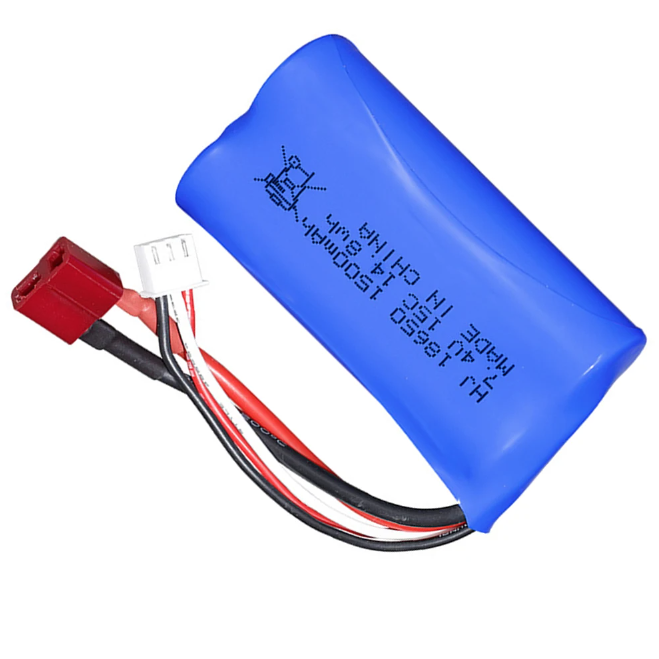 Batería de iones de litio 18650 de 7.4V, 1500mAh, 15C, para carreras de RC, drones, robótica, fuente de alimentación compacta de alto rendimiento.
