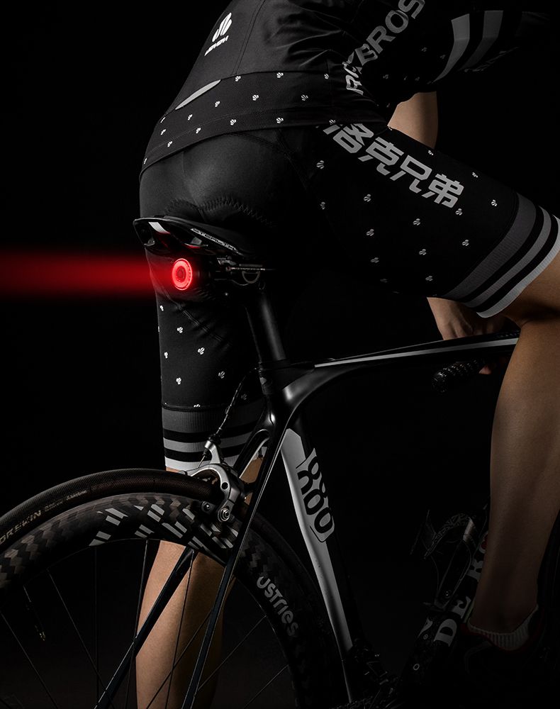 ROCKBROS Q5 Luz inteligente para bicicleta con freno automático, luz trasera LED con detección de freno, IPX6 impermeable, equipo de seguridad para ciclismo