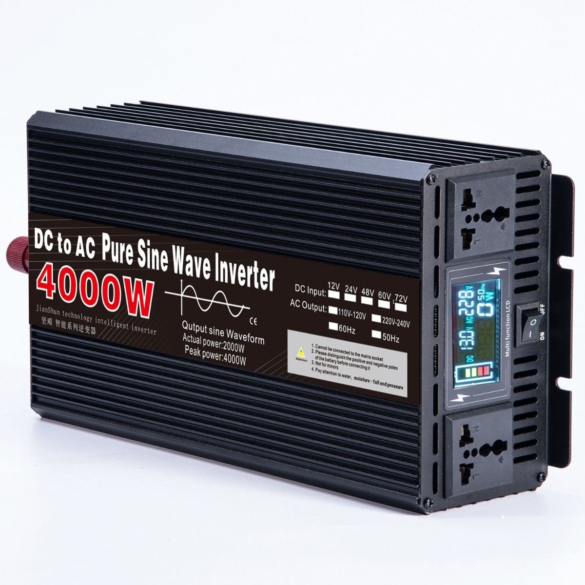 Inversor de onda sinusoidal pura de 3000W a 8000W para RV CC 12V 24V a CA 110V 220V Sistema de energía compacto de alta calidad