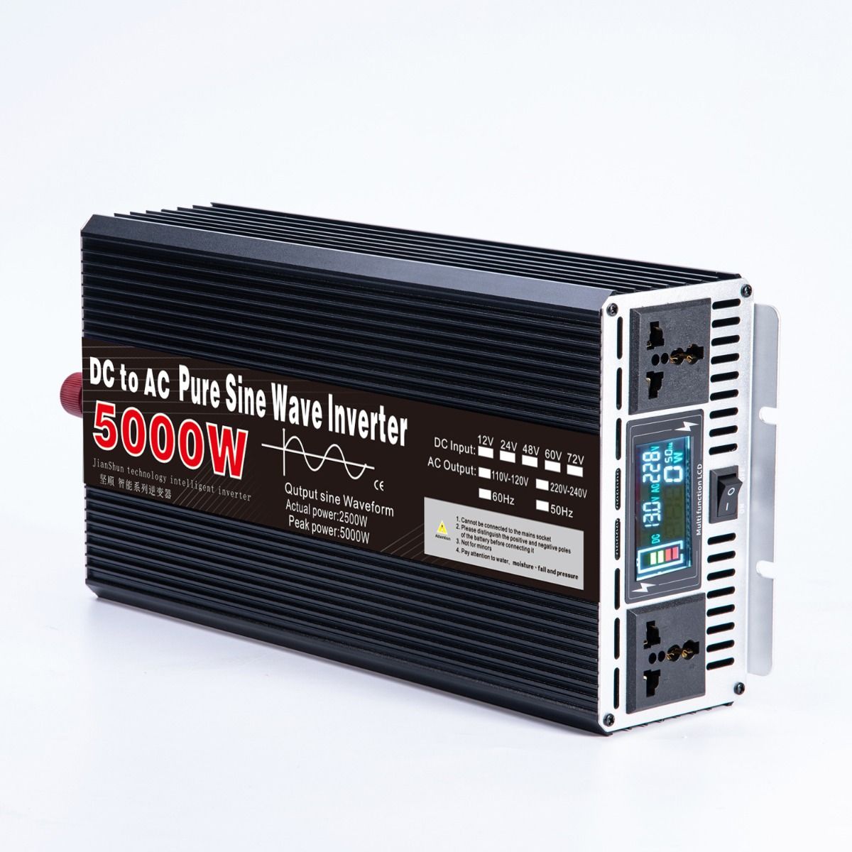 Inversor de onda sinusoidal pura de 3000W a 8000W para RV CC 12V 24V a CA 110V 220V Sistema de energía compacto de alta calidad