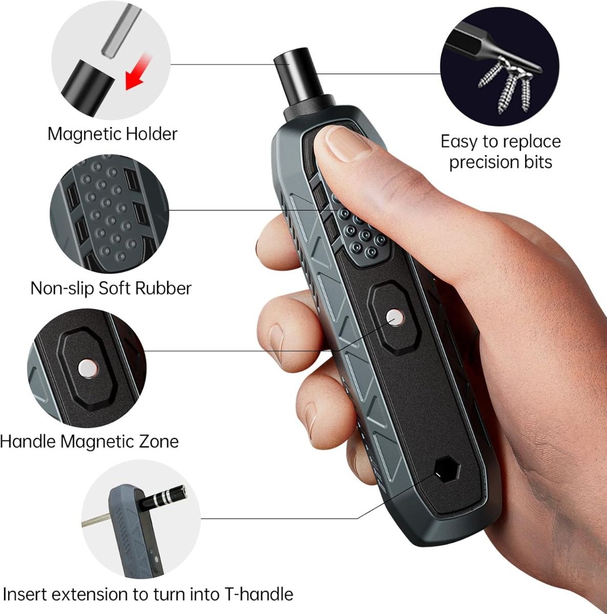 Juego de destornilladores de precisión con 21 tipos de 160 puntas magnéticas, JAKEMY Kit de reparación profesional de destornilladores multibit para portátiles para la mayoría de dispositivos electrónicos, reloj, Xbox, consola, gafas, timbre