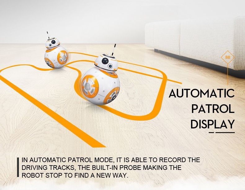 Nuevo RC robot BB-8 Star Wars de 205 cm con rotación 360° y suspensión magnética para diversión de niños