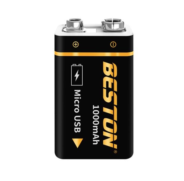 Batería Beston 9V recargable 1000mAh micro USB de iones de litio para RC opción de energía sostenible alta capacidad