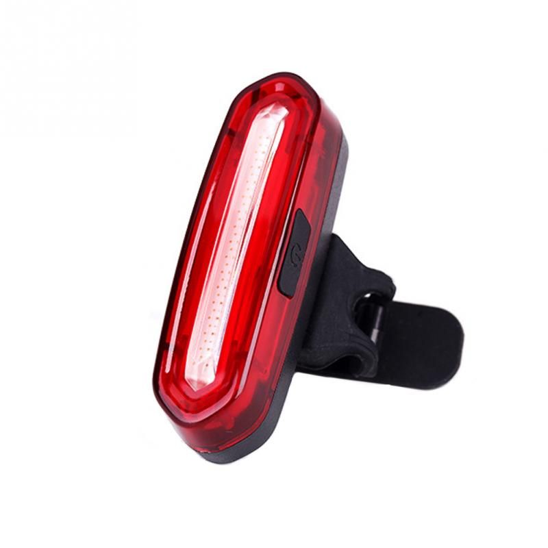 Luz trasera de bicicleta recargable por USB, lámpara COB de alta intensidad para ciclistas urbanos, accesorios de ciclismo.