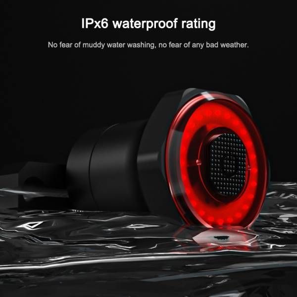 MEROCA MX2 Luz de freno trasera con sensor inteligente, carga USB, LED de alta potencia, seguridad para bicicletas de montaña y carretera