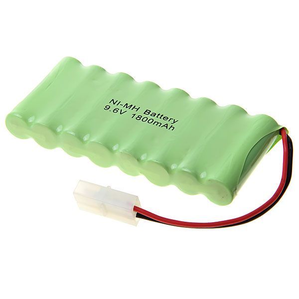 Ecológico paquete de baterías recargables Ni-MH AA 9.6V 1800mAh de larga duración para juguetes y controles remotos