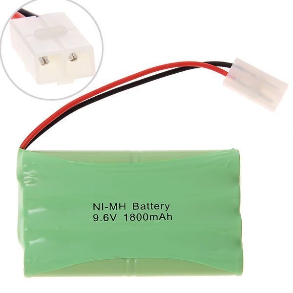 Batería Recargable Ni-MH 9.6V AA 1800mAh Alta Capacidad Energía Verde para Vehículos Teledirigidos y Mandos