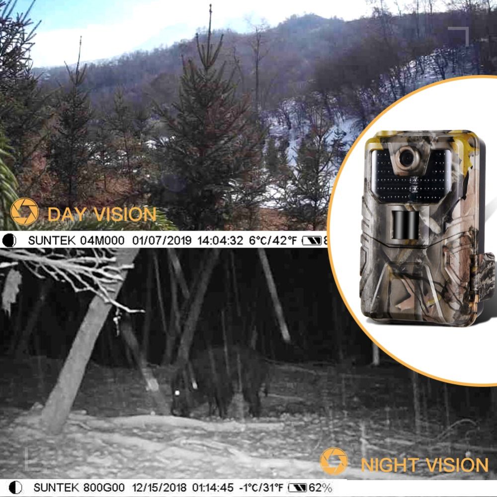 HC-900A Cámaras de Rastreo 36MP 2.7K Visión Nocturna Infrarrojo Invisible Sensor PIR Ideal Vida Silvestre