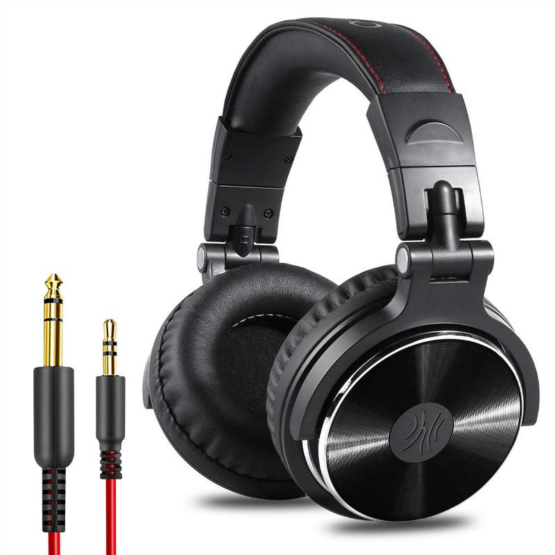Oneodio Pro-10 Auriculares DJ con cable con drivers de 50mm, cómodos auriculares supraaurales perfectos para producción musical.