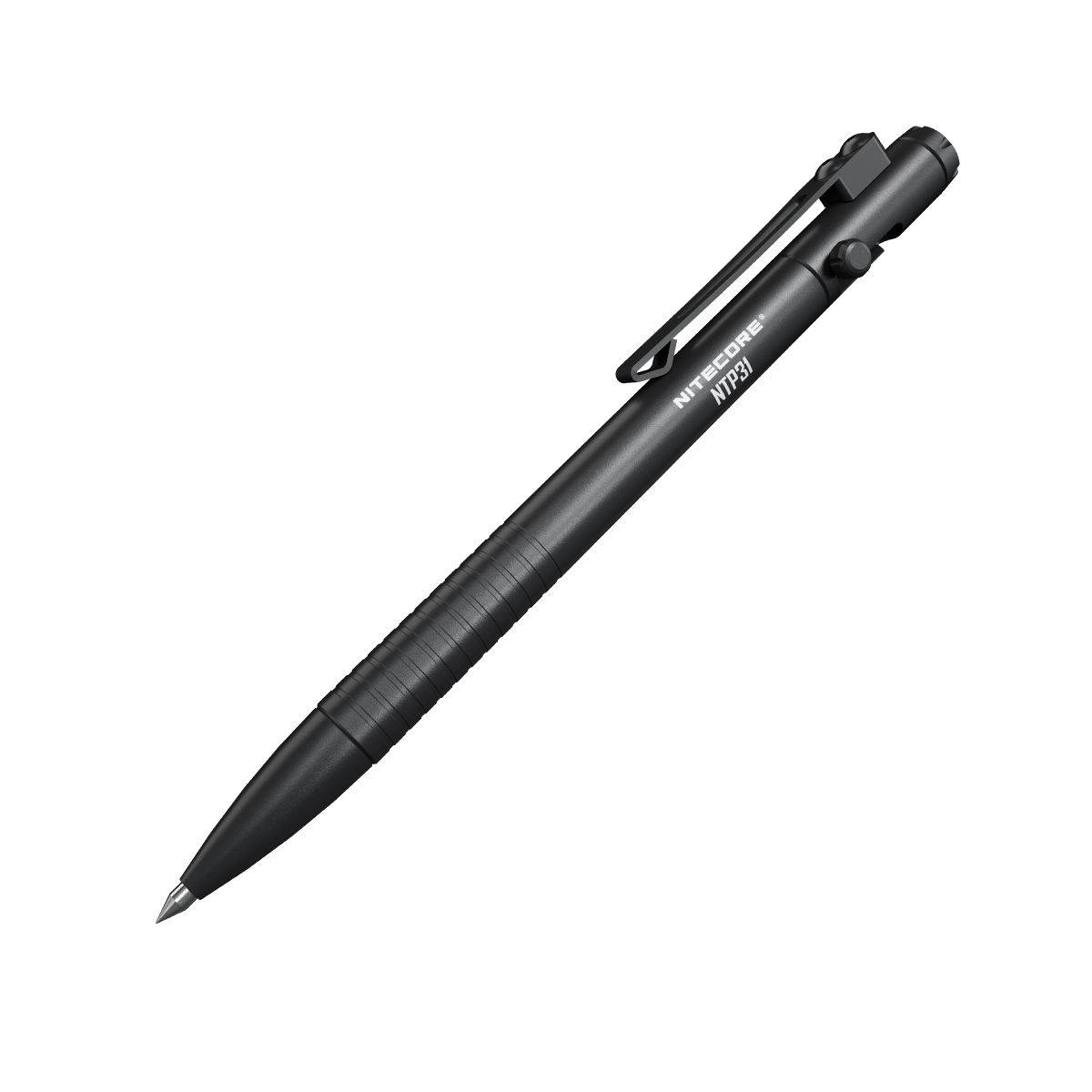 NITECORE NTP31 Bolígrafo Táctico Ergonómico de Acción de Perno, Aleación de Aluminio Duradera, Rompevidrios Multifuncional
