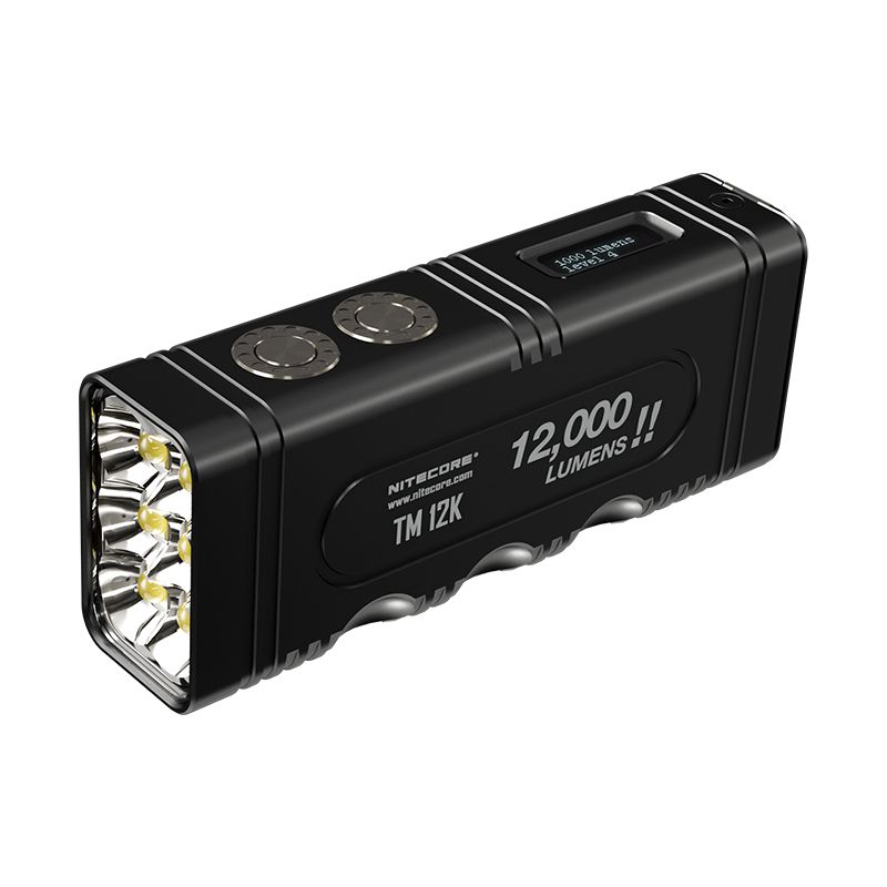 Linterna táctica NITECORE TM12K 12000 lúmenes recargable por USB-C LED de alto brillo para aventuras al aire libre